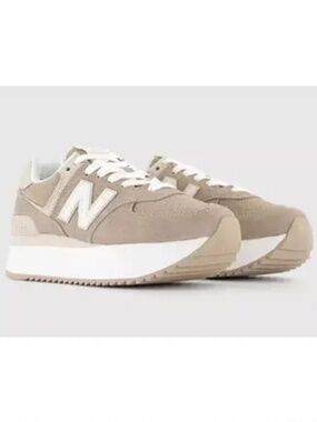 New Balance 574 Driftwood Timberwolf Tan White WL574ZSM Women's Sneaker Size 10